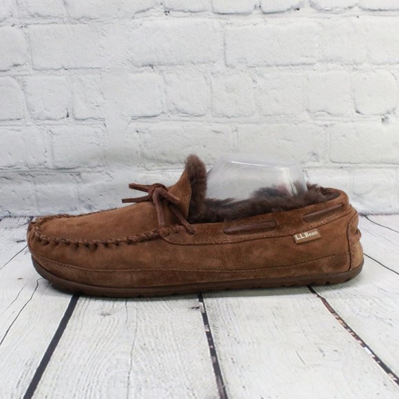 L.L. Bean Other - LL BEAN Shearling Lined Moccasins Slippers 11 M